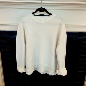 White Something Navy Women’s Sweater